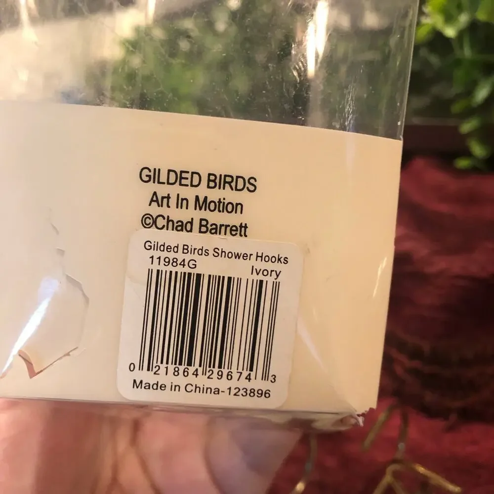 Gilded Birds 12 Shower Curtain Rings Aventi by Chad Barrett.